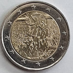 2 Euro commemorating the 30th anniversary of the fall of the Berlin Wall, Paris workshop, France