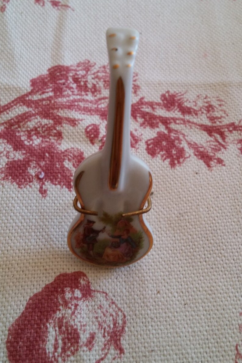 Miniature Limoges porcelain violin Etsy