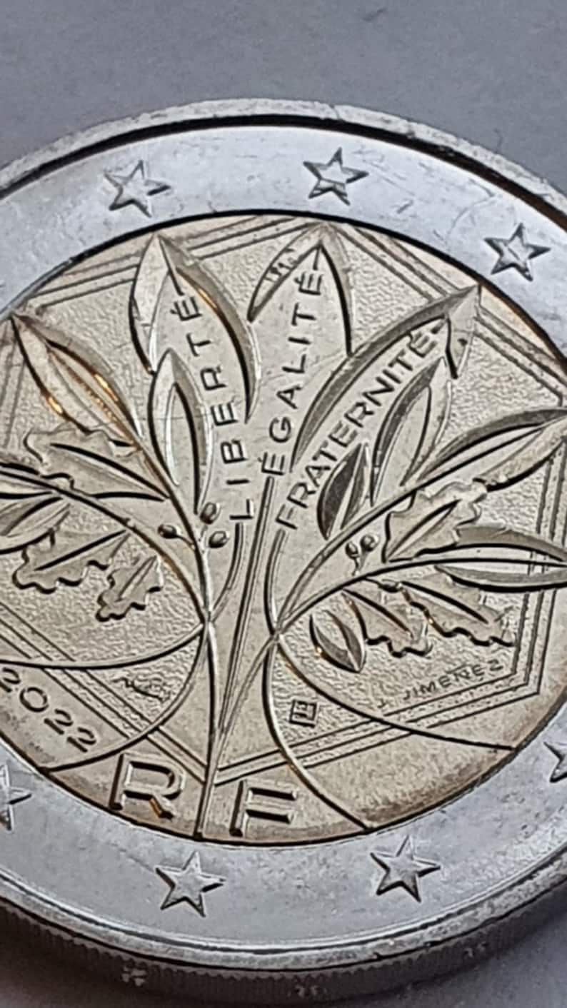 Pièce de 2 euro, 2022, française, pour célébration de la présidence de la France à UE Etsy France