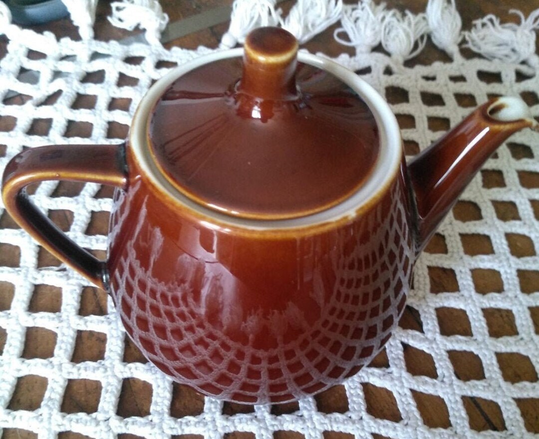 Old Villeroy and Boch Brown Ceramic Teapot Made in Luxembourg Etsy