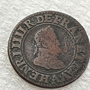 Henri IV, Le grand, double Tournois, 1605, Paris, Moulin des Etuves