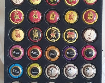 Franska champagnekapslar/museletter, lott om 50 stycken, alla generiska, inga dubbletter