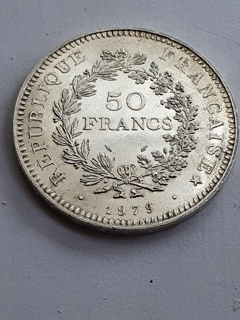 Pièce 50 Francs Hercule, argent, 1979 Etsy France