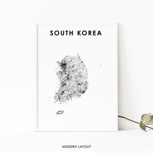 South Korea Dokdo Map Print, Road Map Poster, 韓國 大韓民國 南韓 한국 대한민국 남한 독도 지도 Map Art, Seoul, Nursery Room Wall Office Decor, Printable Map