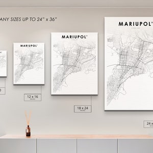 Mariupol Ukraine Map Print, Mariupol' Map Art Poster, Donetsk, City Road Street Map Print, Nursery Room Wall Office Decor, Printable Map image 5