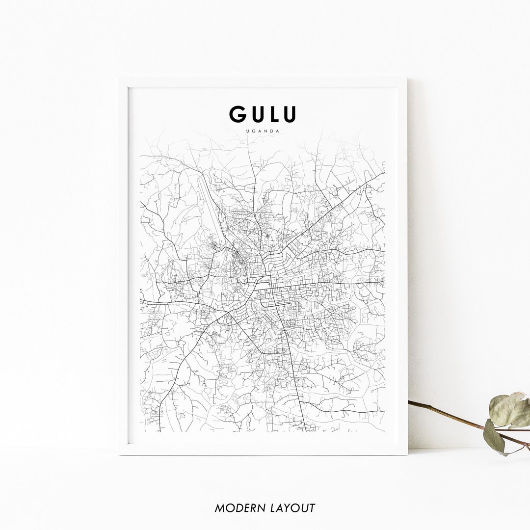 gulu-uganda-map-print-map-art-poster-africa-city-street-road-map