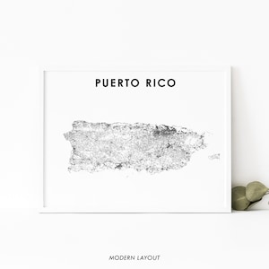 Puerto Rico Map Print, Country Road Map Poster, San Juan, Country Map Art, Nursery Room Wall Office Decor, Printable Map