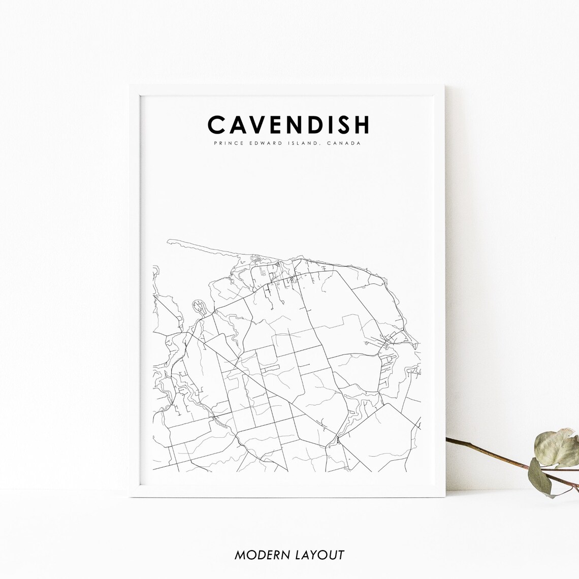 Cavendish PEI Map Print Prince Edward Island Canada Map Art Etsy UK