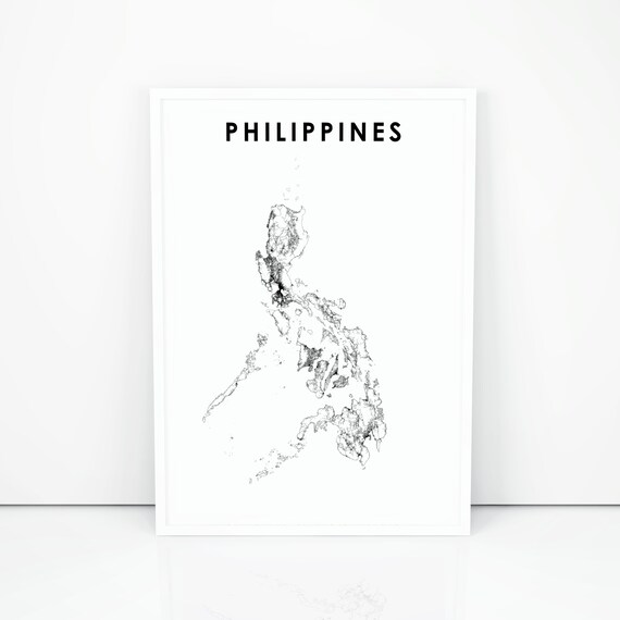 Philippines Map Print Road Map Art Poster Manila Pilipinas Filipino Asia Country Map Art Nursery Room Wall Office Decor Printable Map