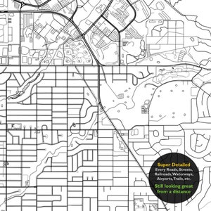 Salt Lake City UT Map Print, Utah USA Map Art Poster, SLC, City Street ...
