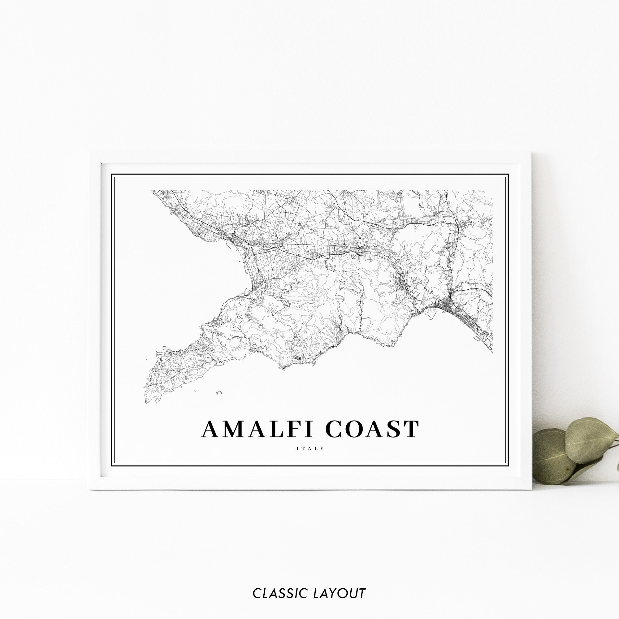 Buy Amalfi Coast Italy Map Print, Amalfitana Italia Map Art Poster, City  Street Road Map Print, Nursery Room Wall Office Decor, Printable Map Online  in India - Etsy