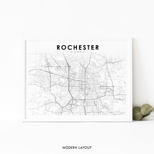 Printable Street Map of Rochester Mn - Etsy