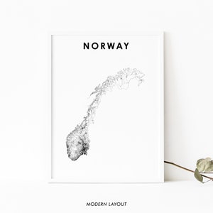 Noorwegen kaart afdrukken, land routekaart kunst poster, Norge Noreg Norgga Noorse Oslo Scandinavische kaart kunst, kinderkamer muur kantoor decor