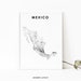 Mexico Map Print, Road Map Poster, México Estados Unidos Mexicanos Mexico City Map Art, Nursery Room Wall Office Decor, Printable Map 