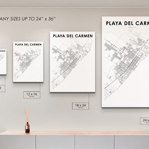 Playa del Carmen Mexico Map Print, Map Art Poster, Riviera Maya, City Street Road Map Print, Nursery Room Wall Office Decor, Printable Map image 5