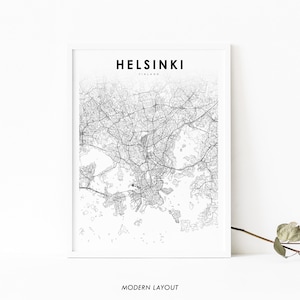 Mapa obszaru Helsinki w Finlandii, wydruk mapy, plakat artystyczny, wydruk mapy ulic miasta Helsingin w Finlandii, dekoracja ścienna pokoju dziecięcego, mapa do wydrukowania