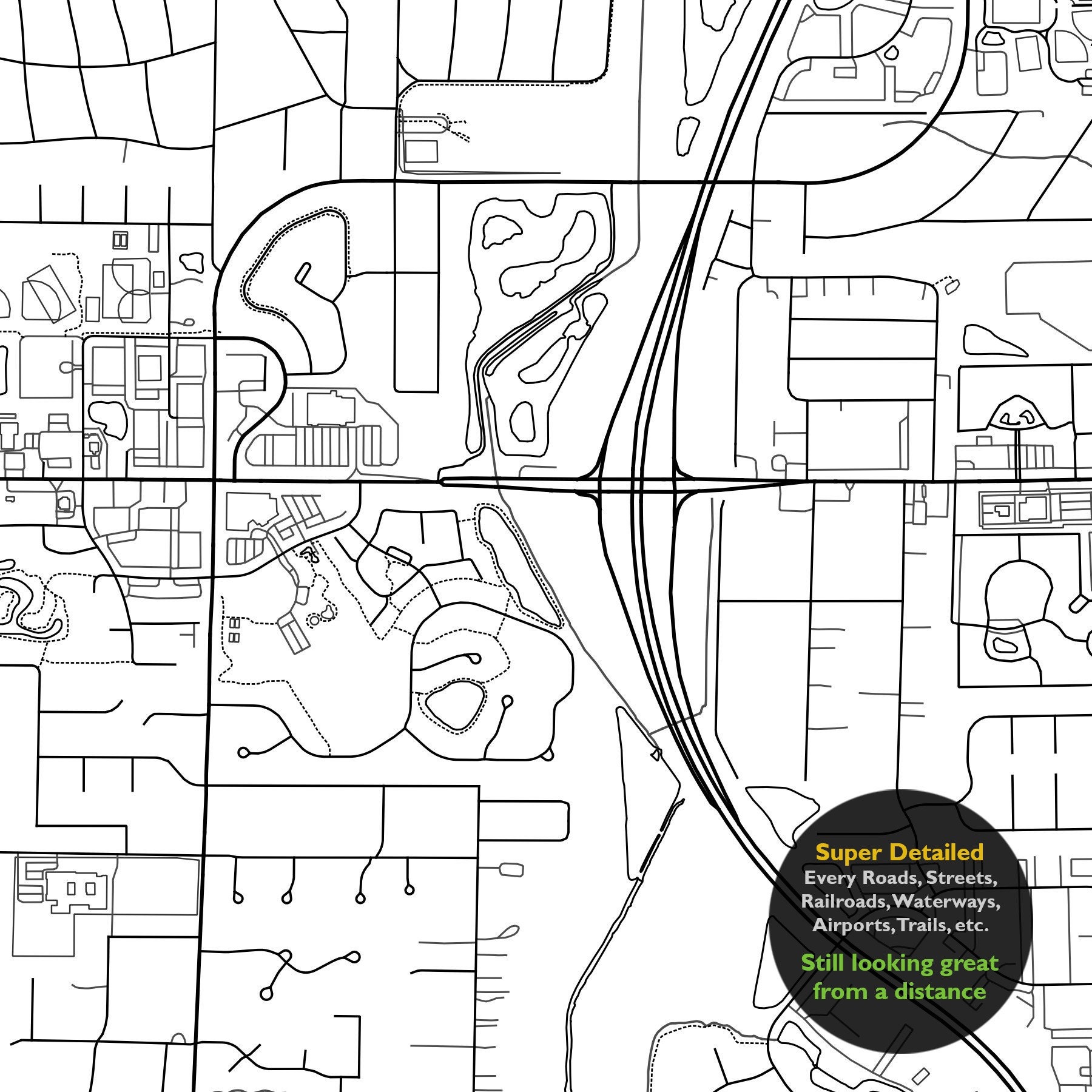 Lombard IL Map Print Illinois USA Map Art Poster DuPage Etsy