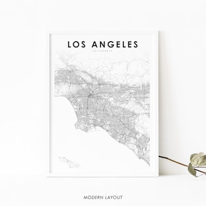 Greater Los Angeles CA Map Print, California USA Map Art Poster, City Street Road Map Print, Nursery Room Wall Office Decor, Printable Map