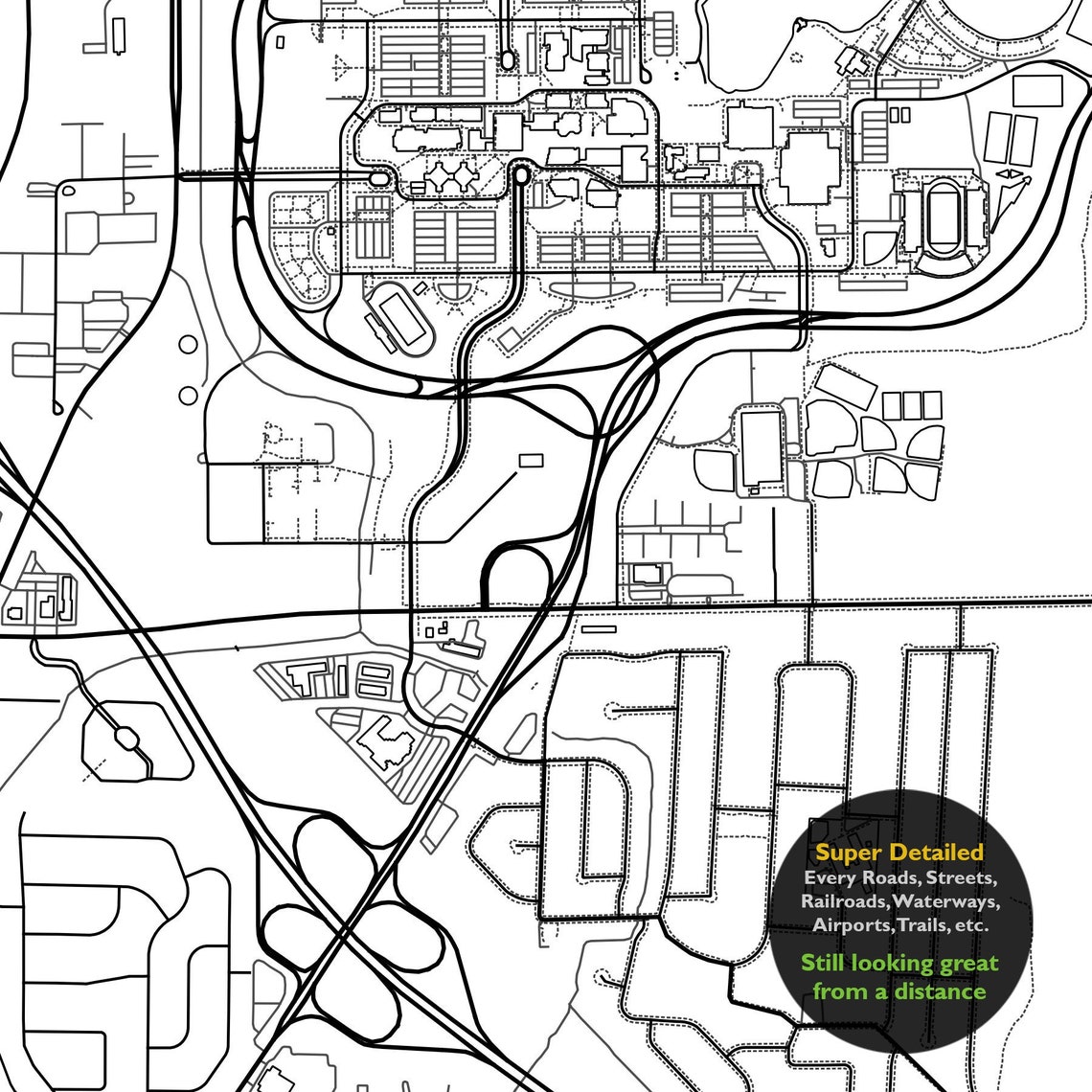 Amherst NY Map Print New York USA Map Art Poster Buffalo Etsy