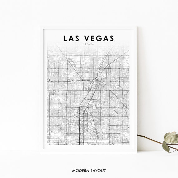 Las Vegas strip map, Las Vegas, Nevada state, USA, Maps of the USA