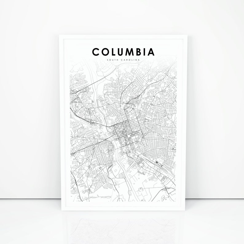 Columbia Map Print, South Carolina SC United states of america Map Artwork Poster, Richland Town Road Highway Map Print, Nursery Place Wall Place of work Decor, Printable Map image regarding Printable Map of South Carolina identified as Columbia Map Print, South Carolina SC United states of america Map Artwork Poster, Richland Metropolis Road Street Map Print, Nursery Place Wall Business Decor, Printable Map