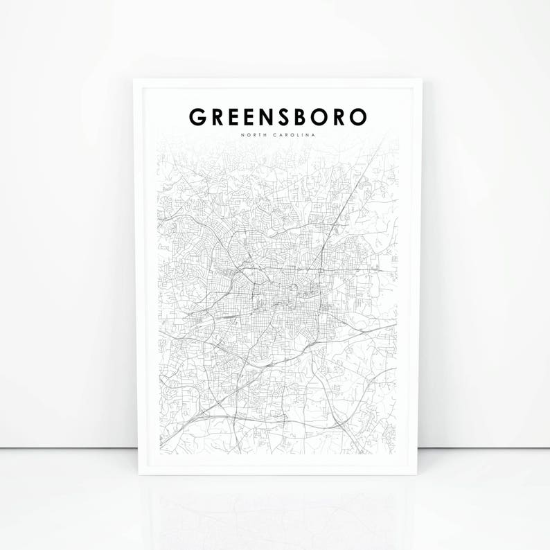 Greensboro Map Print, North Carolina NC United states of america Map Artwork Poster, Metropolis Road Street Map Print, Nursery Area Wall Place of work Decor, Printable Map photo relating to Printable Map of North Carolina named Greensboro Map Print, North Carolina NC United states of america Map Artwork Poster, Metropolis Highway Street Map Print, Nursery Area Wall Business office Decor, Printable Map