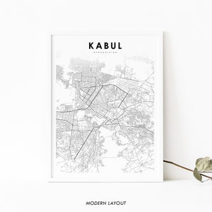 Impresión de mapas de Kabul Afganistán, cartel de arte de mapas, کابل أفغانستان, impresión de mapas de carreteras de la calle de la ciudad, decoración de la oficina de la pared de la guardería, mapa imprimible