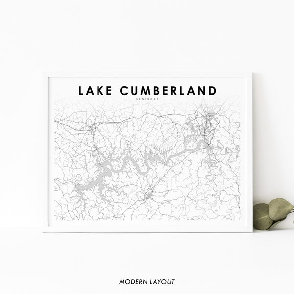 Printable Lake Cumberland Map - Etsy