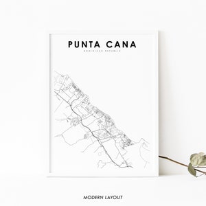 Bavaro Punta Cana Dominican Republic Map Print, Bávaro Map Art Poster, City Street Map Print, Nursery Room Wall Office Decor, Printable Map