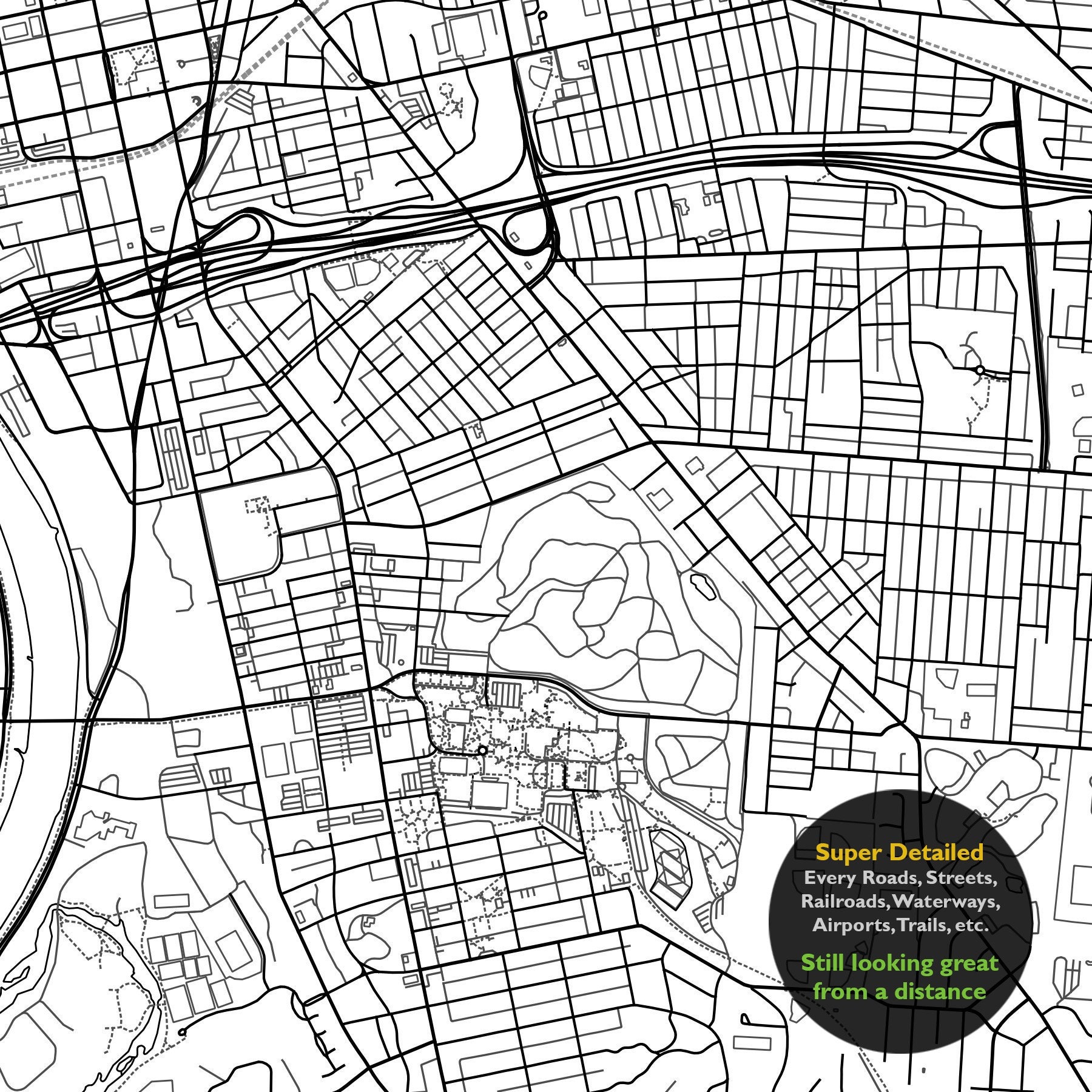 Dayton OH Map Print Ohio USA Map Art Poster Montgomery City | Etsy