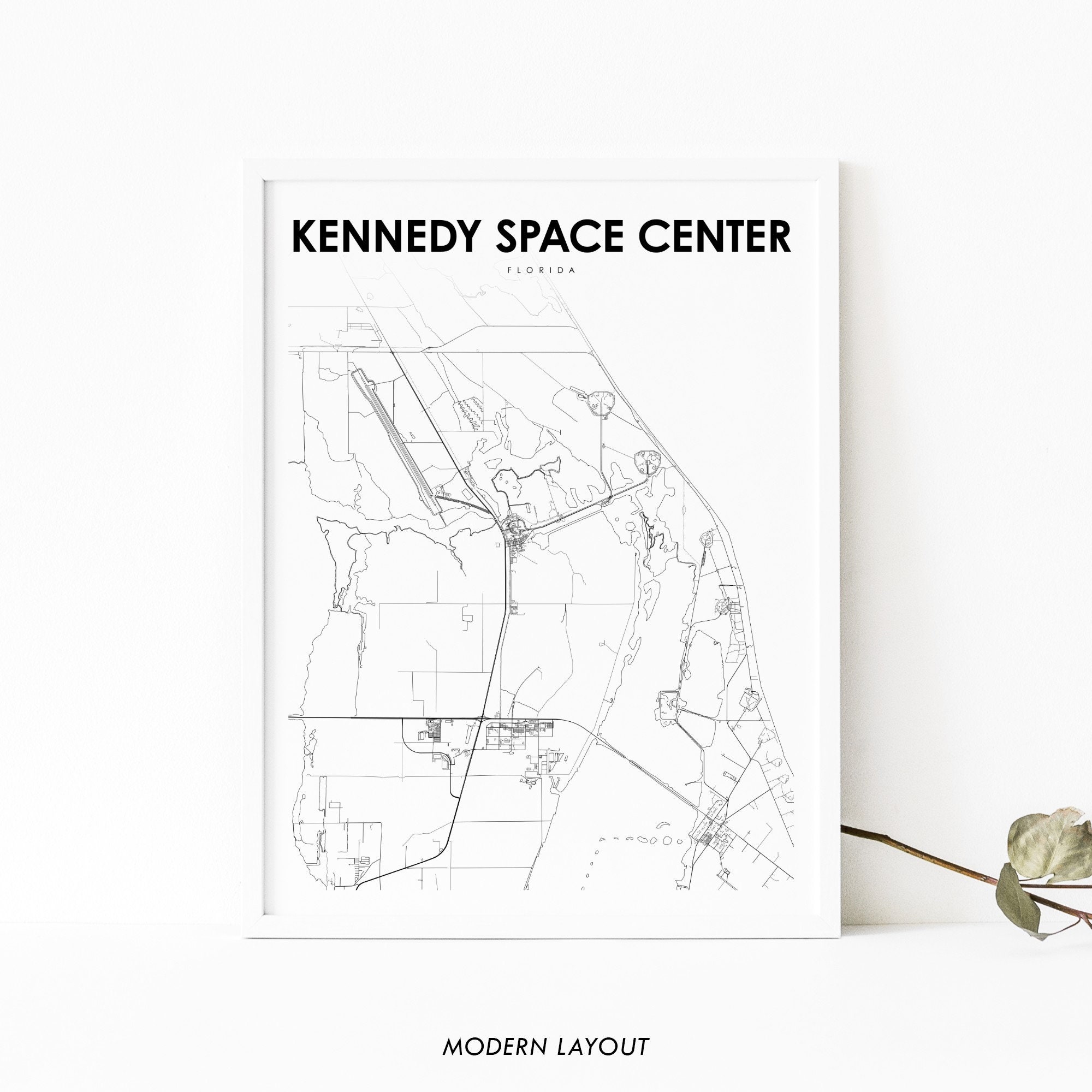 Kennedy Space Center FL Map Print - Il Fullxfull.2971590886 Fr4x