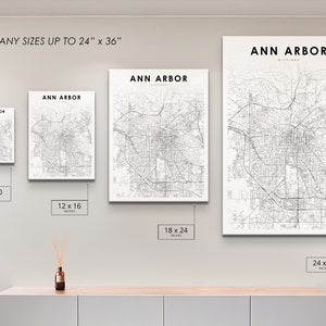 Ann Arbor MI Map Print Michigan USA Map Art Poster City image 5