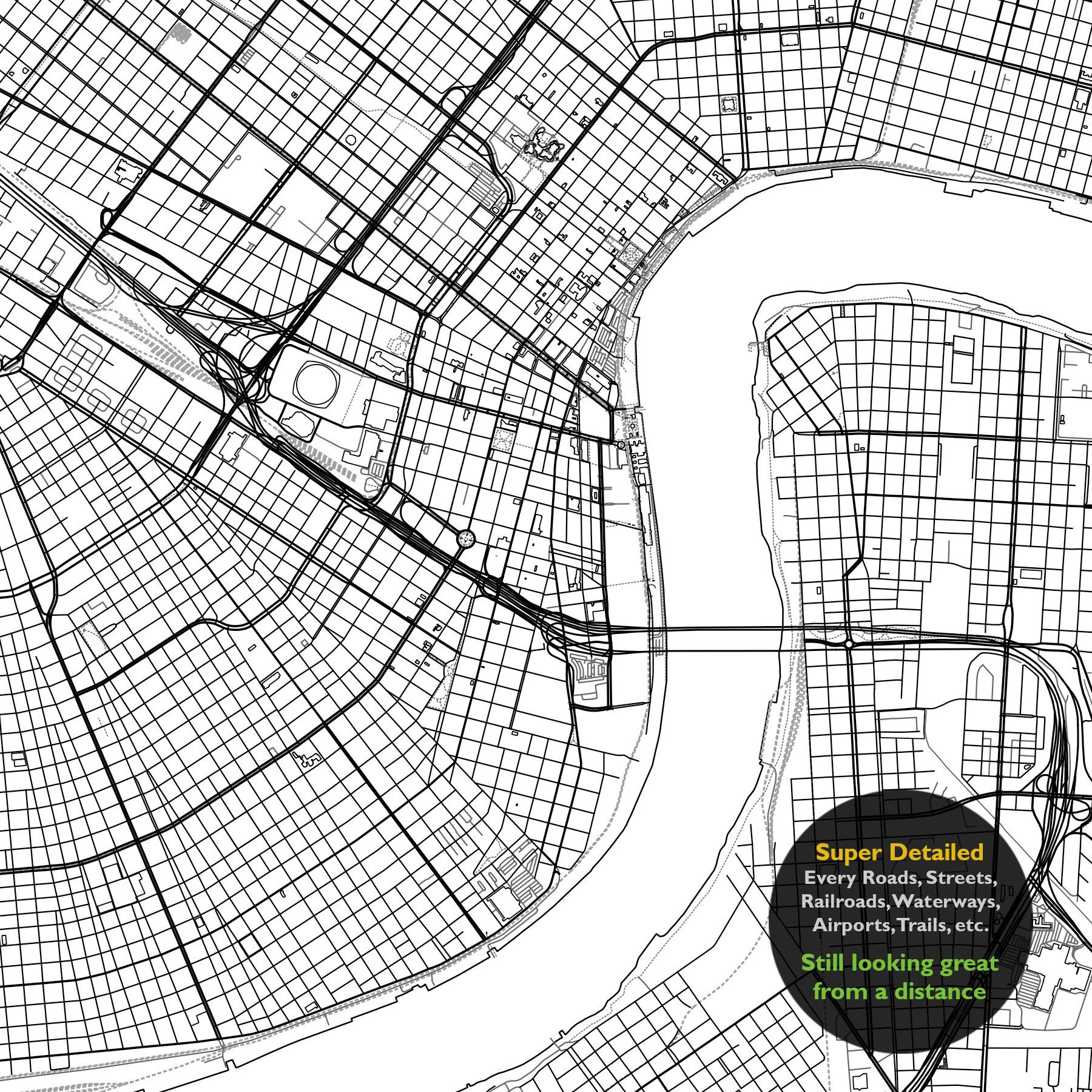 New Orleans LA Map Print Louisiana USA Map Art Poster City ...