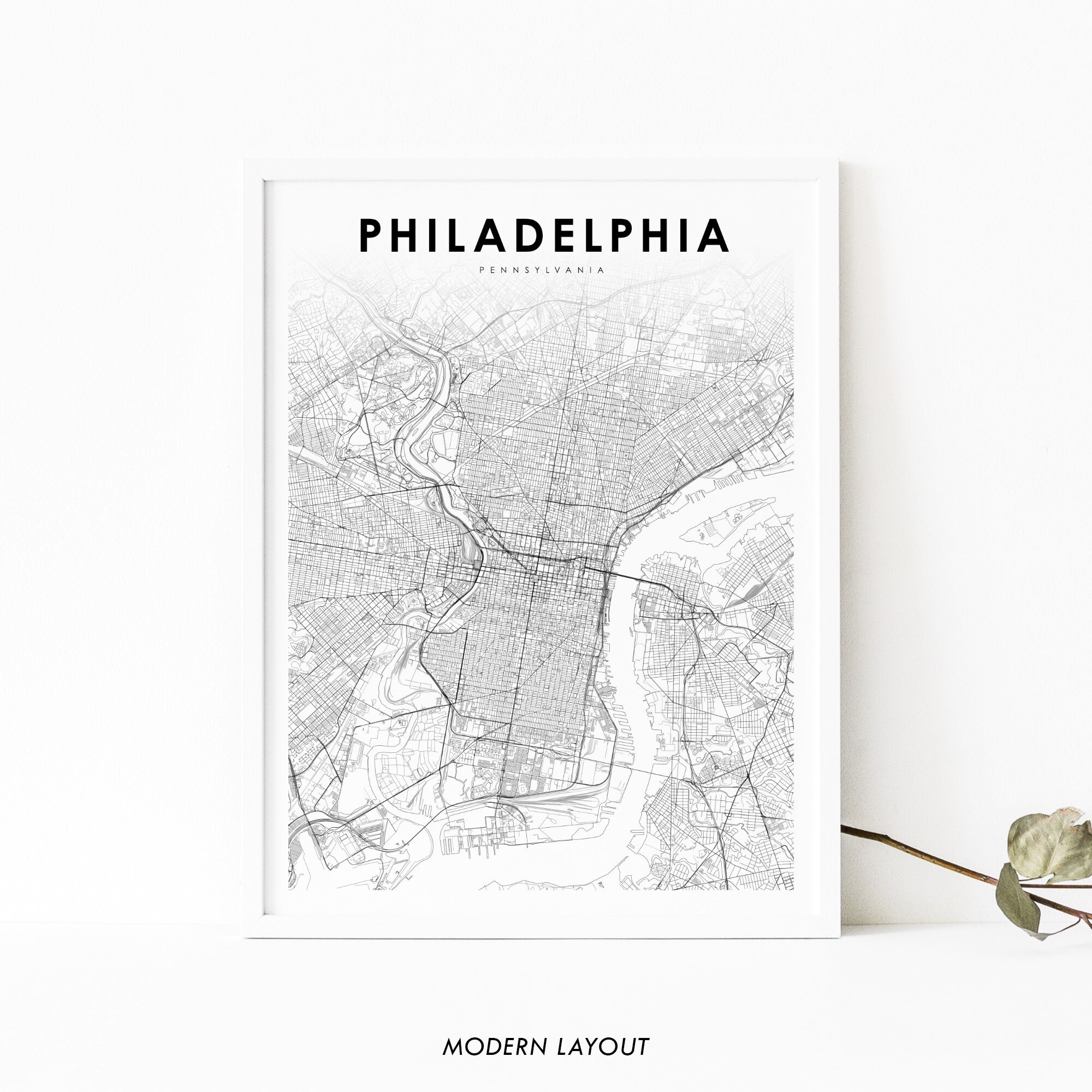 Pennsylvania gift printable download Philadelphia map poster print wall art Home and Nursery,Modern map decor for office,Map Art,Map Gifts