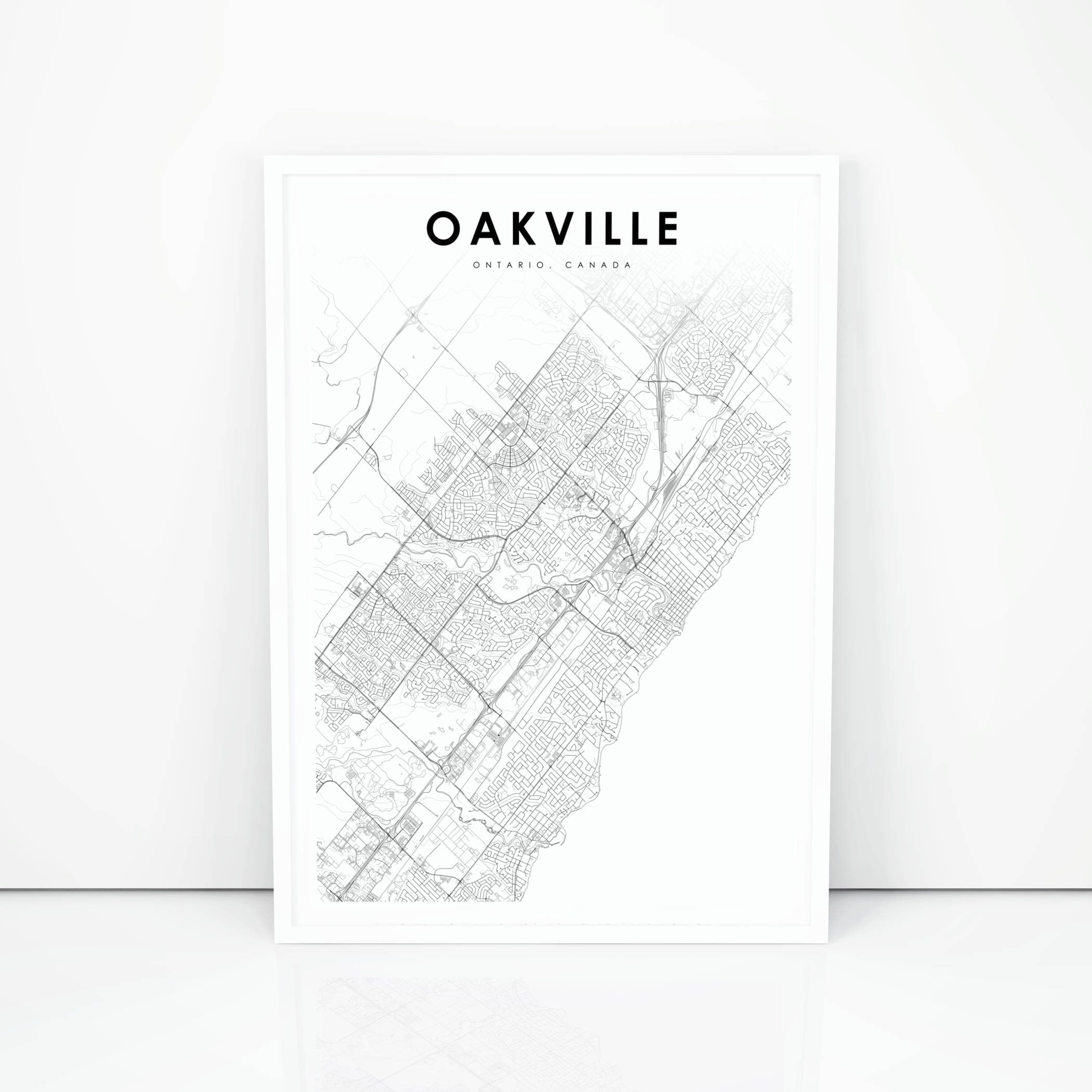 Oakville Map Print Ontario ON Canada Map Art Poster City Etsy Oakville Map Print Ontario ON Canada Map Art Poster City Etsy