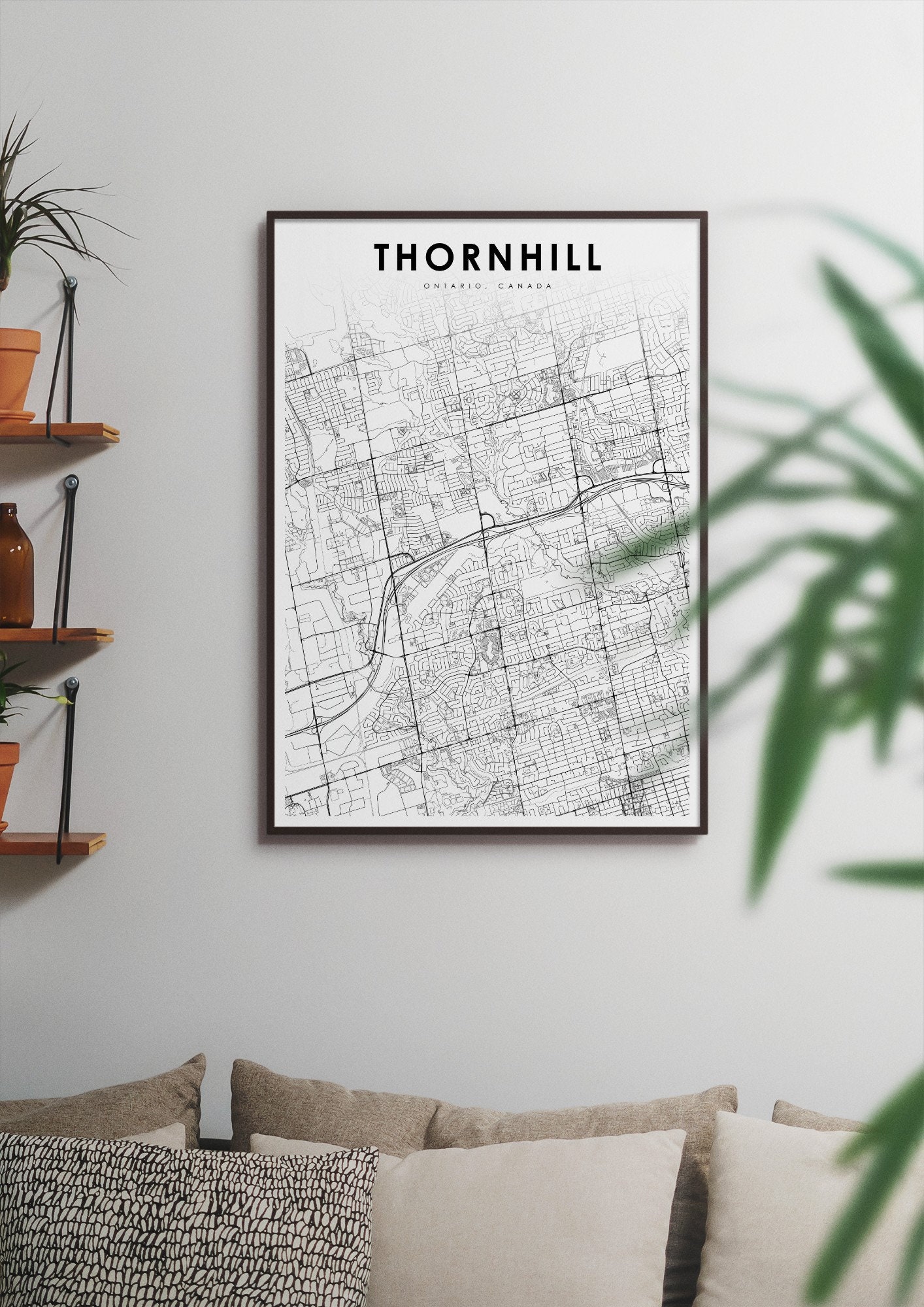 Thornhill Ontario Map Print Toronto ON Canada Map Art Poster Etsy