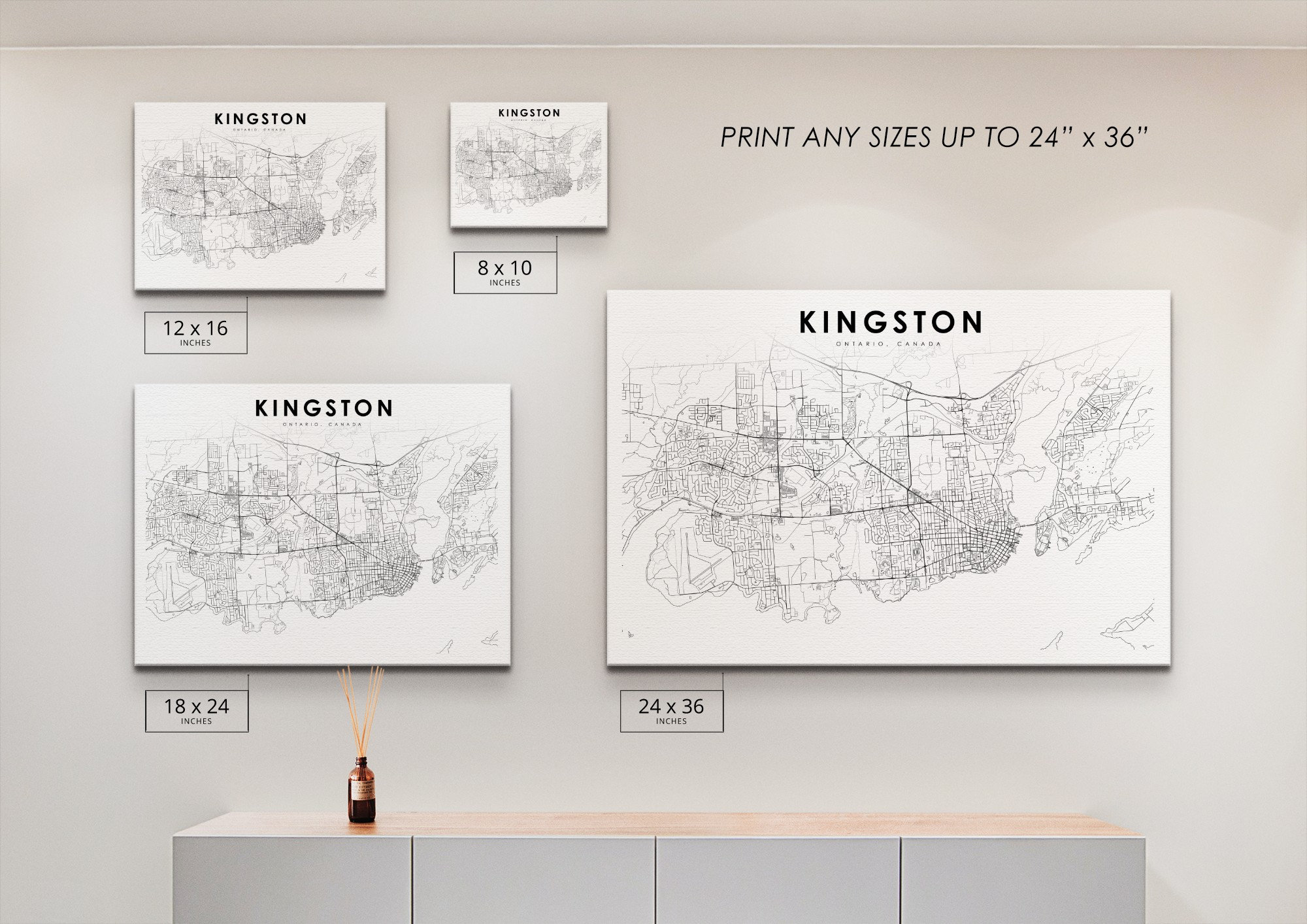Kingston Ontario Map Print ON Canada Map Art Poster City | Etsy