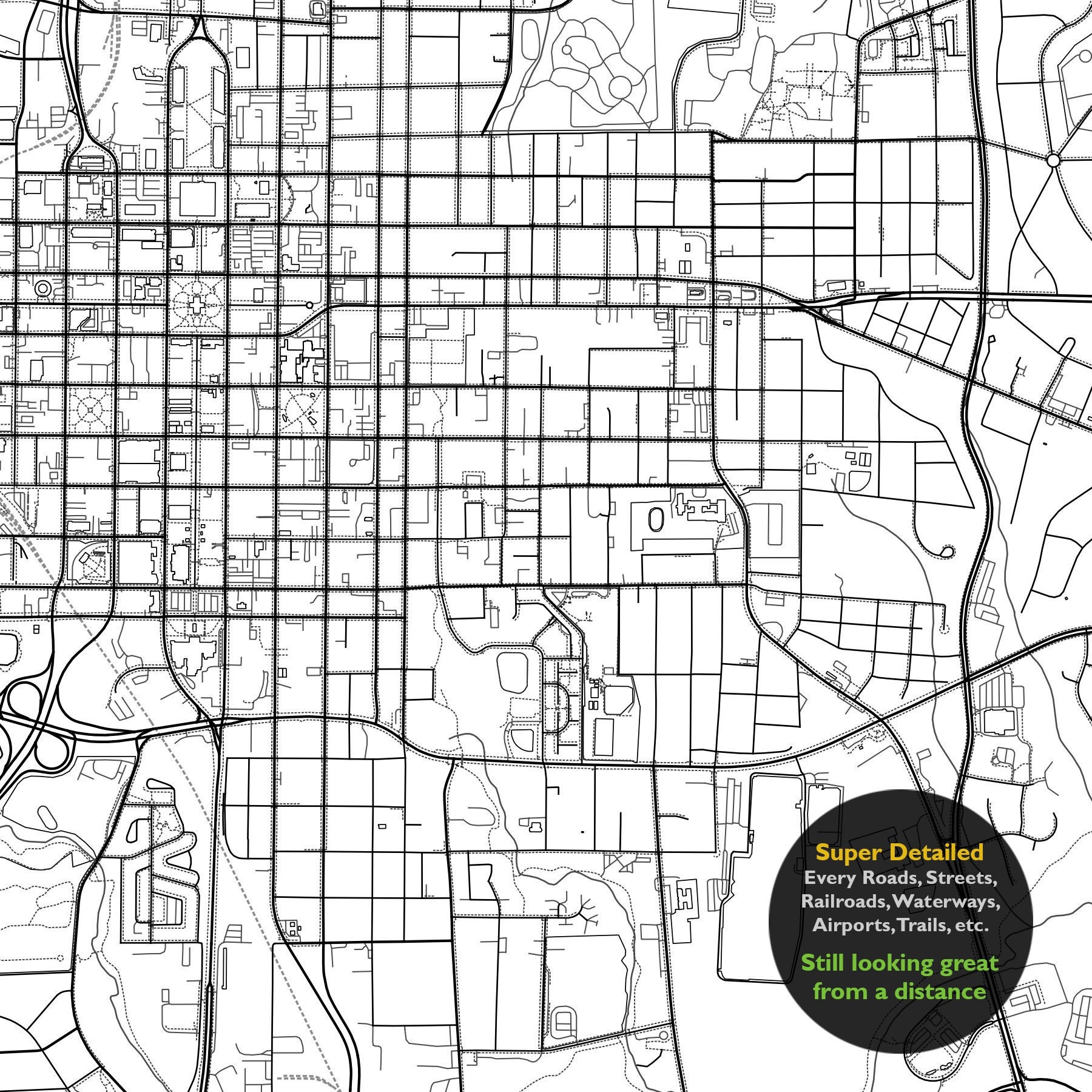 Downtown Raleigh NC Map Print North Carolina USA Map Art | Etsy