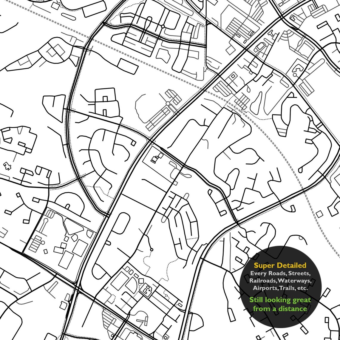 Germantown MD Map Print Maryland USA Map Art Poster Etsy