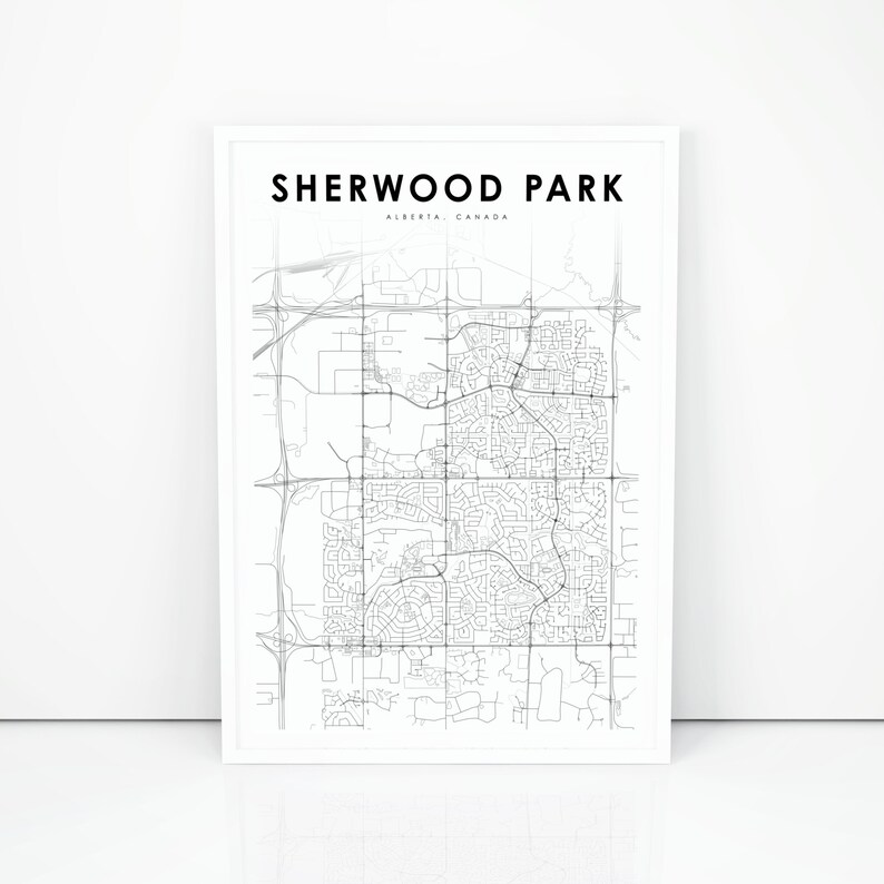 Sherwood Park Alberta Map Print AB Canada Map Art Poster | Etsy
