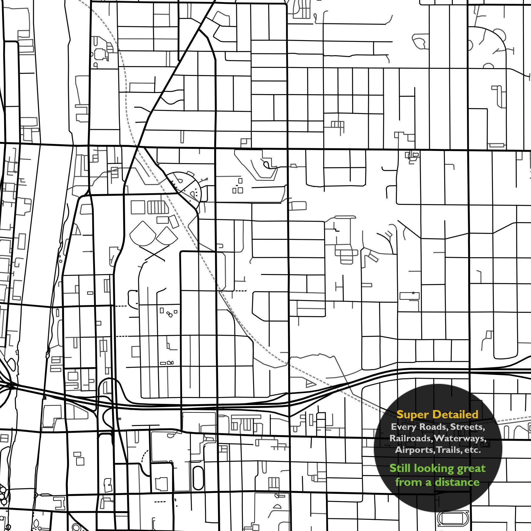 Grand Rapids MI Map Print Michigan USA Map Art Poster City Etsy