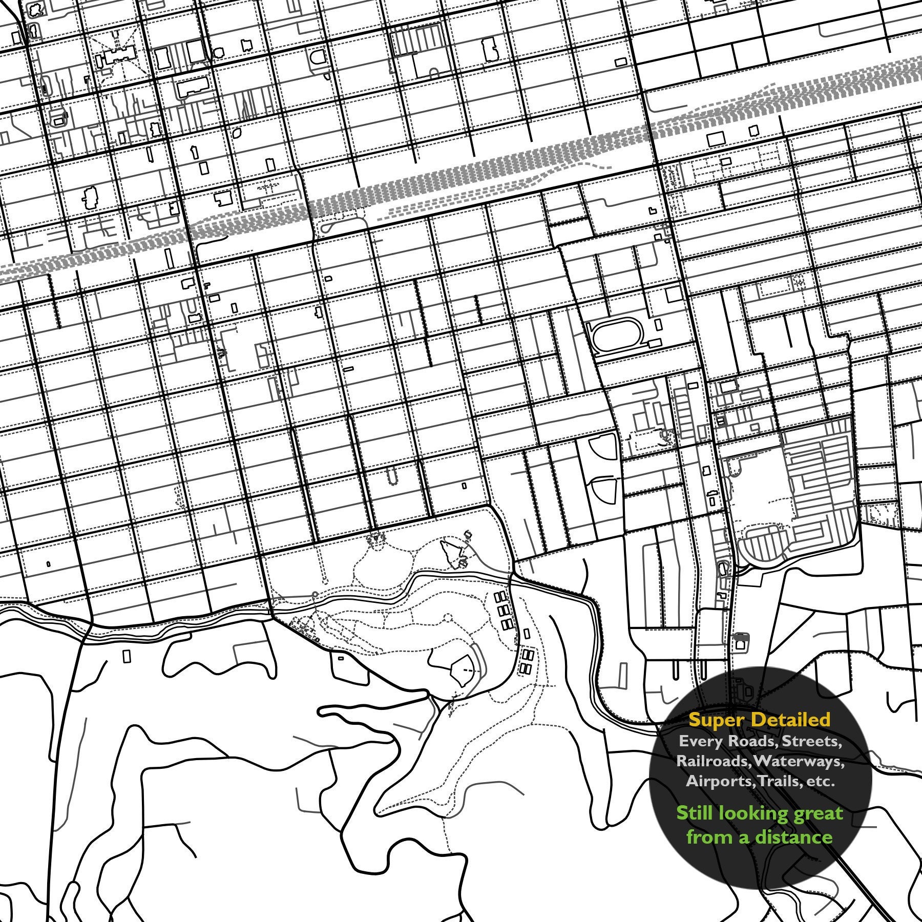 Huntington WV Map Print West Virginia USA Map Art Poster Etsy