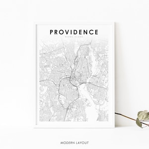 Rhode Island USA Karte Druck, Rhode Island USA Karte Kunst Poster, Stadt Straße Straße Karte Druck, Kinderzimmer Wand Büro Dekor, druckbare Karte