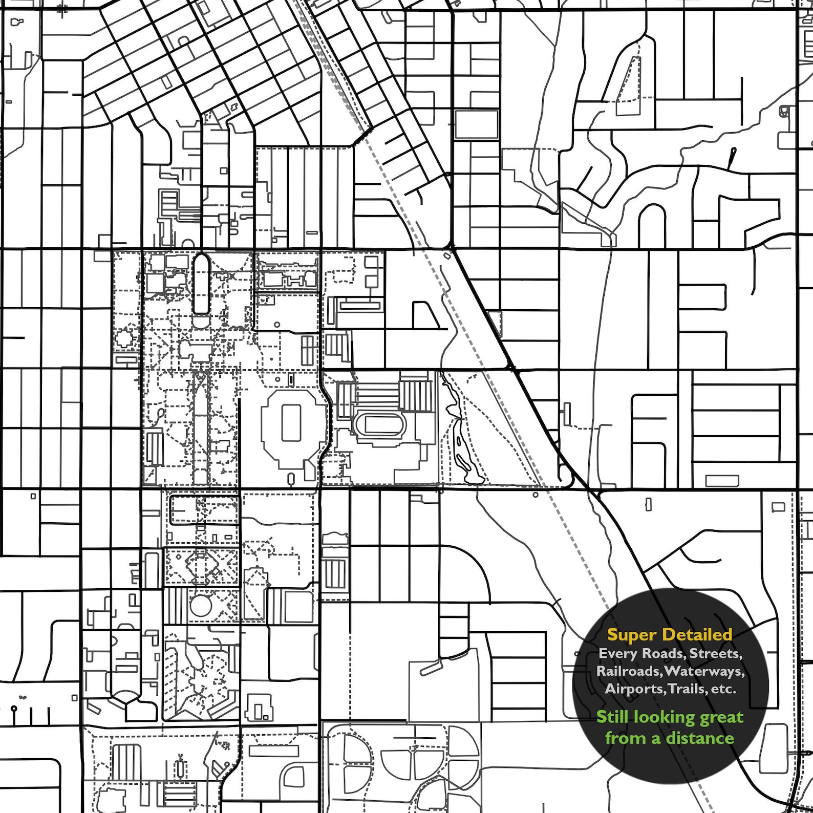Norman OK Map Print Oklahoma USA Map Art Poster City Street Etsy