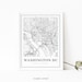 Downtown Washington DC Map Print District of Columbia Map Art - Etsy
