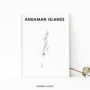 Andaman Islands India Map Print, Map Art Poster, Port Blair Bengal, City Street Road Map Print, Nursery Room Office Wall Decor Printable Map