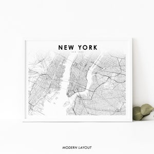 Lower Manhattan NY kaart afdrukken, New York City NYC USA kaart kunst poster, City Street routekaart afdrukken, kinderkamer kantoor muur decor afdrukbare kaart