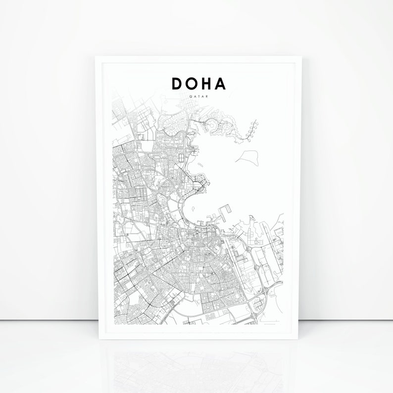 Doha Map Print, Qatar Map Artwork Poster, Arab Center East Map Artwork, Town Highway Street Map Print, Nursery Space Wall Office environment Decor, Printable Map photo regarding Printable Map of Middle East named Doha Map Print, Qatar Map Artwork Poster, Arab Center East Map Artwork, Town Road Highway Map Print, Nursery Area Wall Office environment Decor, Printable Map