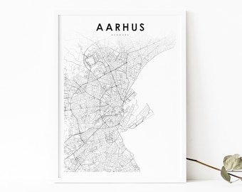 Aarhus Map Poster - Etsy