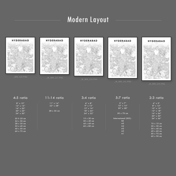 Hyderabad Map Print India Map Art Poster Telangana City Etsy